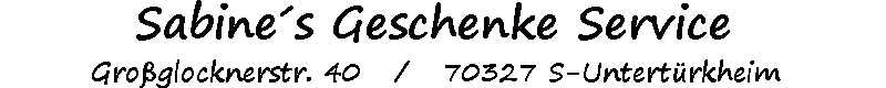 Sabines-Geschenke-Service